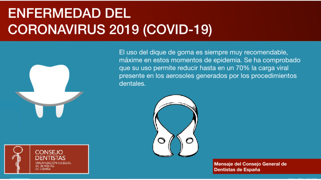 Dique de goma Protocolo Clinica Dental Murtra Coronavirus